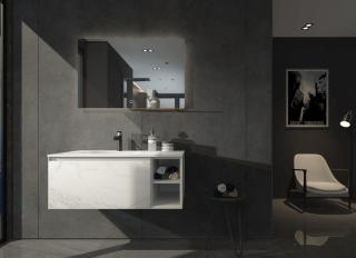 Тумба с раковиной Orans Rock&Wood  8101100W  100 см