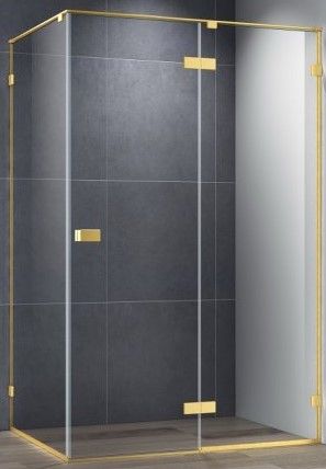 Душевой уголок Cezares Bellagio 140x90см брашированное золото BELLAGIO-AH-1-140/90-C-BORO