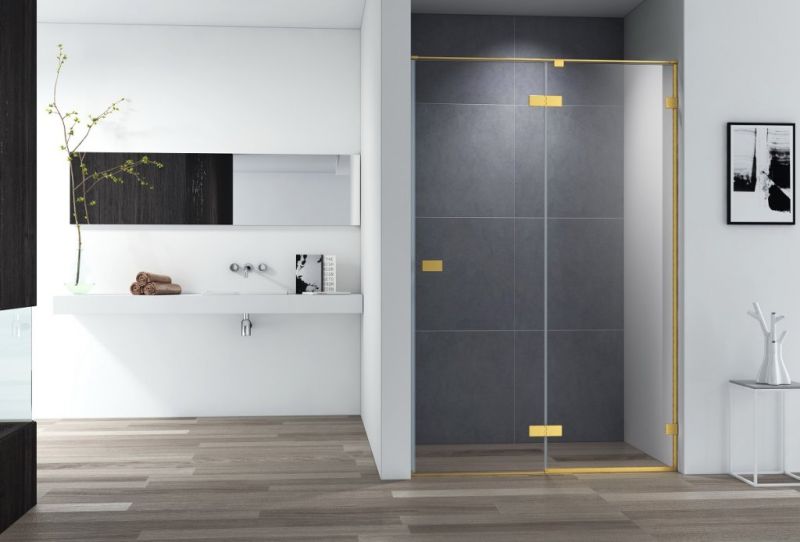 Душевая дверь Cezares Bellagio 120см брашированное золото BELLAGIO-B-12-120-C-BORO