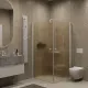 Душевой уголок на монопетле by Deonria U-80-79-6-BR/M-WS 80x79см белый/бронза матовая