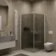Душевой уголок на монопетле by Deonria U-90-89-6-GM-W 90x89см белый/графит матовый