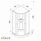 Душевая кабина PARLY BETT B931 (90х90х210)
