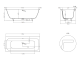 Ванна из искусственного камня Salini Orlanda Axis S-Sense 103212MRH 180x80см RAL снаружи