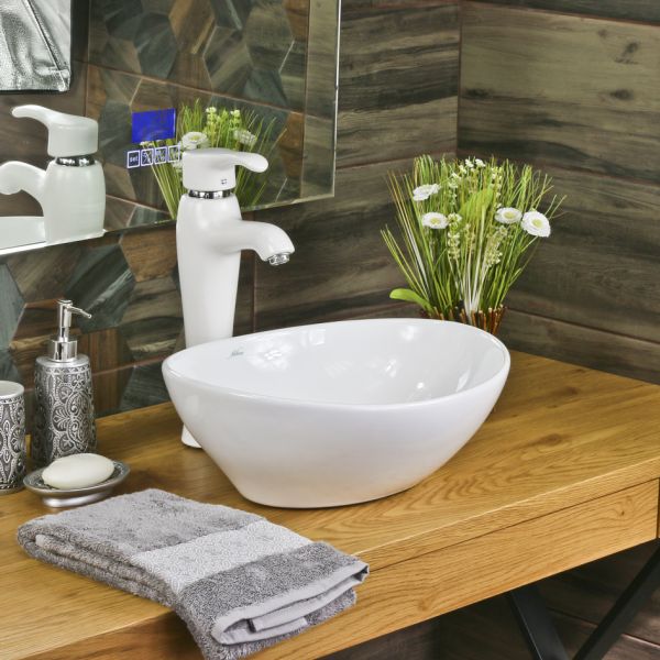 Накладная раковина Melana 7138-805 41см белый