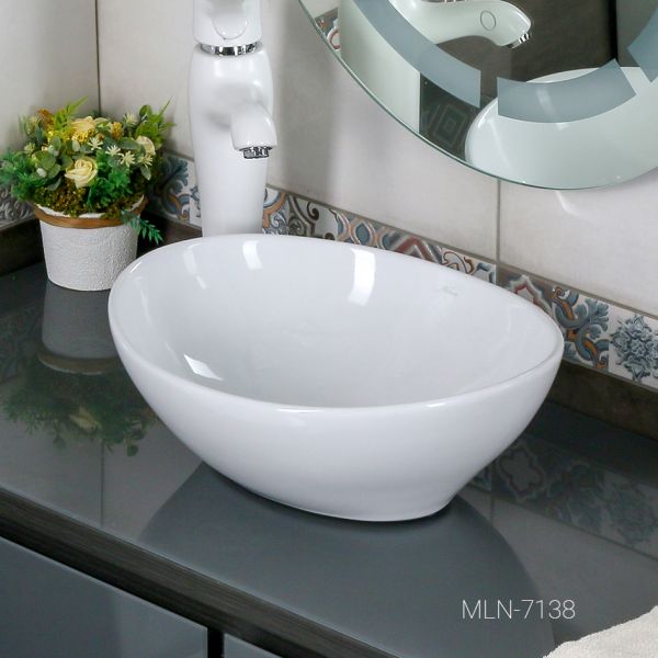 Накладная раковина Melana 7138-805 41см белый