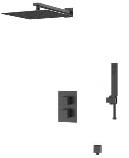 Душевая система DQ Bayern.Liszt DA2515705A04 с термостатом чёрный