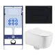 Комплект SET AQUATEK ЛУГАНО-017 4в1 унитаз с инсталляцией кнопкой и сиденьем микролифт