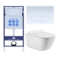 Комплект SET AQUATEK ДИВА-013 4в1 унитаз с инсталляцией кнопкой и сиденьем микролифт