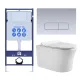 Комплект SET AQUATEK НИКА-014 4в1 унитаз с инсталляцией кнопкой и сиденьем микролифт