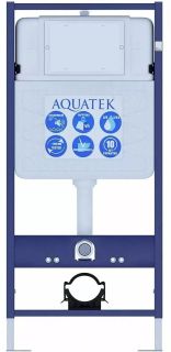 Комплект SET AQUATEK БЕТТА: рама Aquatek Standard INS-0000012 унитаз Бетта AQ1253W-00 с тонким сиденьем soft-close