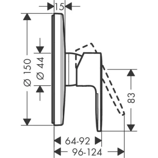Смеситель для душа Hansgrohe Vernis Blend 71667670S черный