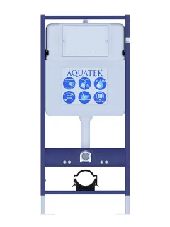 Комплект SET AQUATEK ЛИБРА T-016 4в1 унитаз с инсталляцией кнопкой и сиденьем микролифт