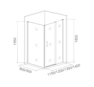 Боковая часть Good Door ANTARES SP-80-C-CH стекло прозрачное