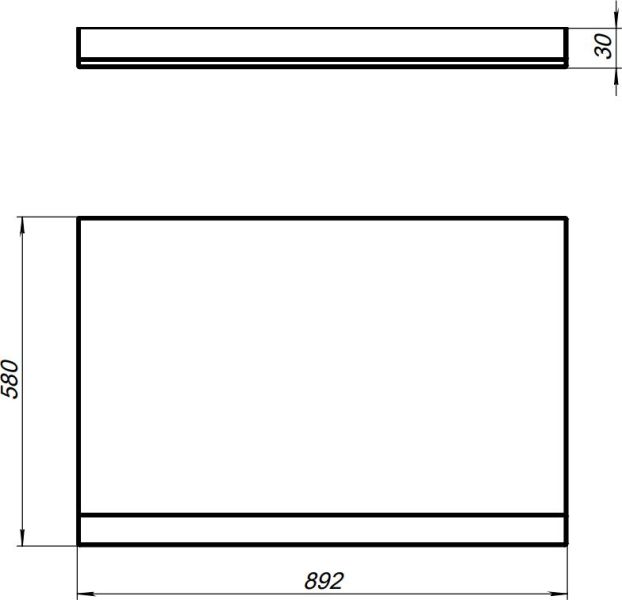 Боковая панель для ванны Aquanet Palma 177495 L 90 см