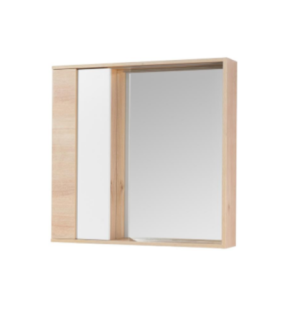 Зеркальный шкаф Акватон Бостон 75см белый/дуб эврика 1A240302BN010