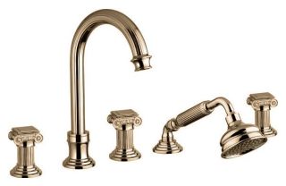 Смеситель на борт ванны с выдвижным душем и переключателем Cezares OLIMP-BVD-02-O