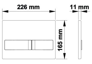 Кнопка смыва Berges Novum матовый хром 040012