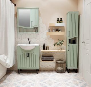 Тумба под раковину Runo мята (под умывальник Классик 65 ) Марсель 65 (00-00001217)