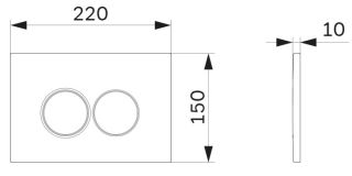 Клавиша смыва Am.Pm ProC L хром матовый I070131