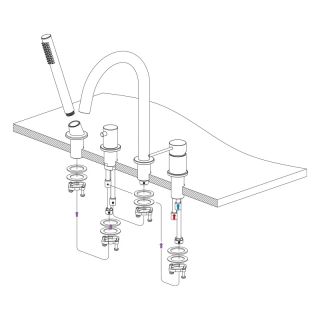 Смеситель на борт ванны Timo Saona 2320/16Y белый матовый