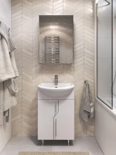 Тумба под раковину напольная Vigo Turin 225 55 см поставляется в разобранном виде белый