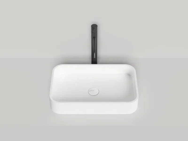 Накладная раковина Salini Callista 01 S-Stone 1101204SM 55см белый матовый