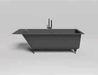 Ванна из искусственного камня Salini Cascata S-Sense 104213GRF 180x80см RAL полностью