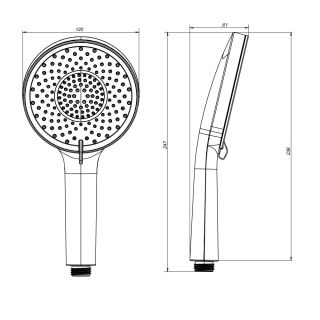 Душевая лейка Am.Pm X-Joy F0285A022 чёрный