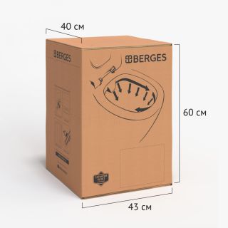 Подвесной унитаз Berges EGO XL Rimless 082138 с функцией биде сиденье дюропласт Okus Slim SO белый