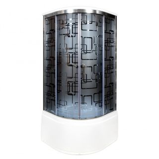 Душевая кабина Deto BМ4510 стандартная BLACK 100х100х220 см
