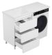 Напольная тумба под раковину Misty Чегет под стиральную машину 55см белый