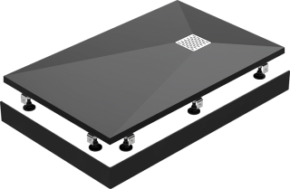 Поддон литьевой Good Door Essentia ЧЕРНЫЙ 120x80 см