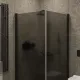 Душевой уголок на монопетле by Deonria U-90-89-6-GM-B 90x89см чёрный/графит матовый