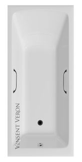 Ванна чугунная Vinsent Veron Devon VDV1757545H 170x75см с отверстиями для ручек