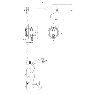 Душевой комплект Lemark Villa LM4829B бронза