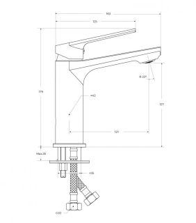Смеситель для раковины CEZARES COMFORT-LS-01-W0