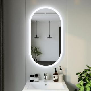 Зеркало с подсветкой Бриклаер Вега 4627125415616 55 см сенсор на зеркале бесконтактный