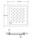 Квадратный керамический поддон RGW CR-088 800х800х100