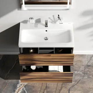 Тумба под раковину Am.Pm Gem M90FHX0752HF подвесная орех 75 см