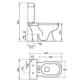 Унитаз Cezares Royal Palace CZR-012