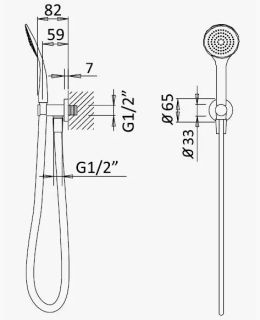 Душевой гарнитур CEZARES CZR-B-KD-M-SS бронза