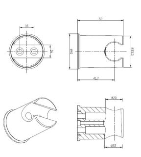 Держатель гигиенического душа, золото Cezares CZR-SOC4-03/24