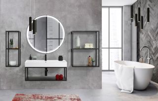 Зеркало Cezares в металлической раме с подсветкой сенсорным выключателем, подогревом CEZARES CZR-SPC-CADRO-800-LED-TCH-WARM