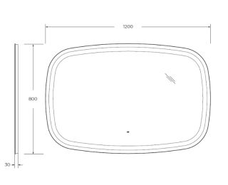 Зеркало Cezares с подсветкой и датчиком движения CZR-SPC-MOLVENO-1200-800-MOV