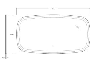 Зеркало Cezares с подсветкой и датчиком движения CEZARES CZR-SPC-MOLVENO-1500-800-MOV