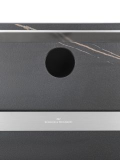 Полотенцесушитель электрический Wonzon & Woghand Stuttgart WW-A504-BR 43x80 см с каменной плитой чёрный мрамор/брашированный никель