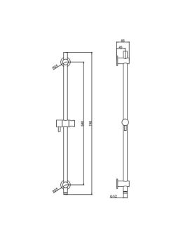 Душевая штанга DQ хром DC1005502