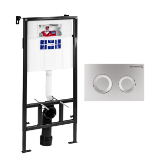 SЕТ Инсталляция Sava Fix Slim+клавиша смыва COOL хром матовый