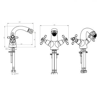 Смеситель для биде Boheme Satine бронза 316-ST