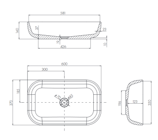 Раковина накладная Акватон Лола 60см белый 1A73313KLK010